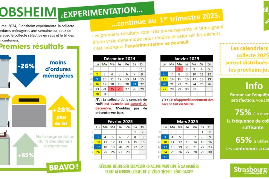 Expérimentation tri des déchets Plobsheim